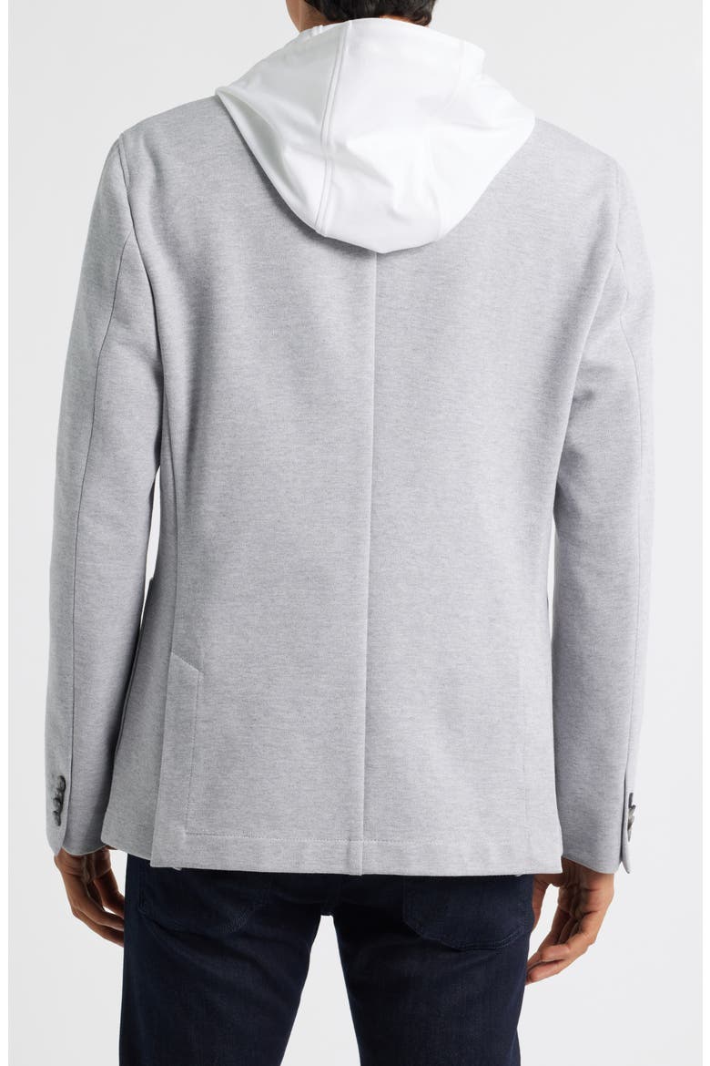 Hanry Slim Fit Cotton Blend Sport Coat with Removable Hoodie Bib, Alternate, color, OPEN GREY