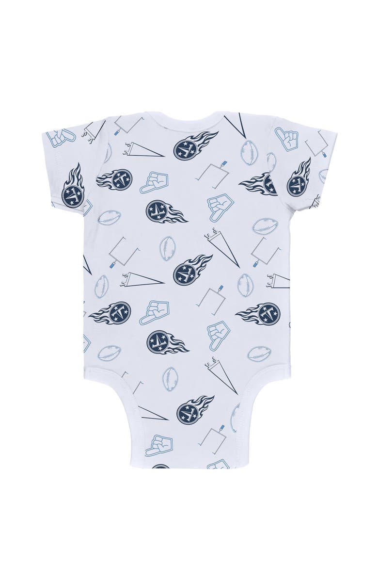WEAR by Erin Andrews Newborn & Infant WEAR by Erin Andrews Gray/Navy/White Tennessee Titans Three-Piece Turn Me Around Bodysuits & Pant Set, Alternate, color, 