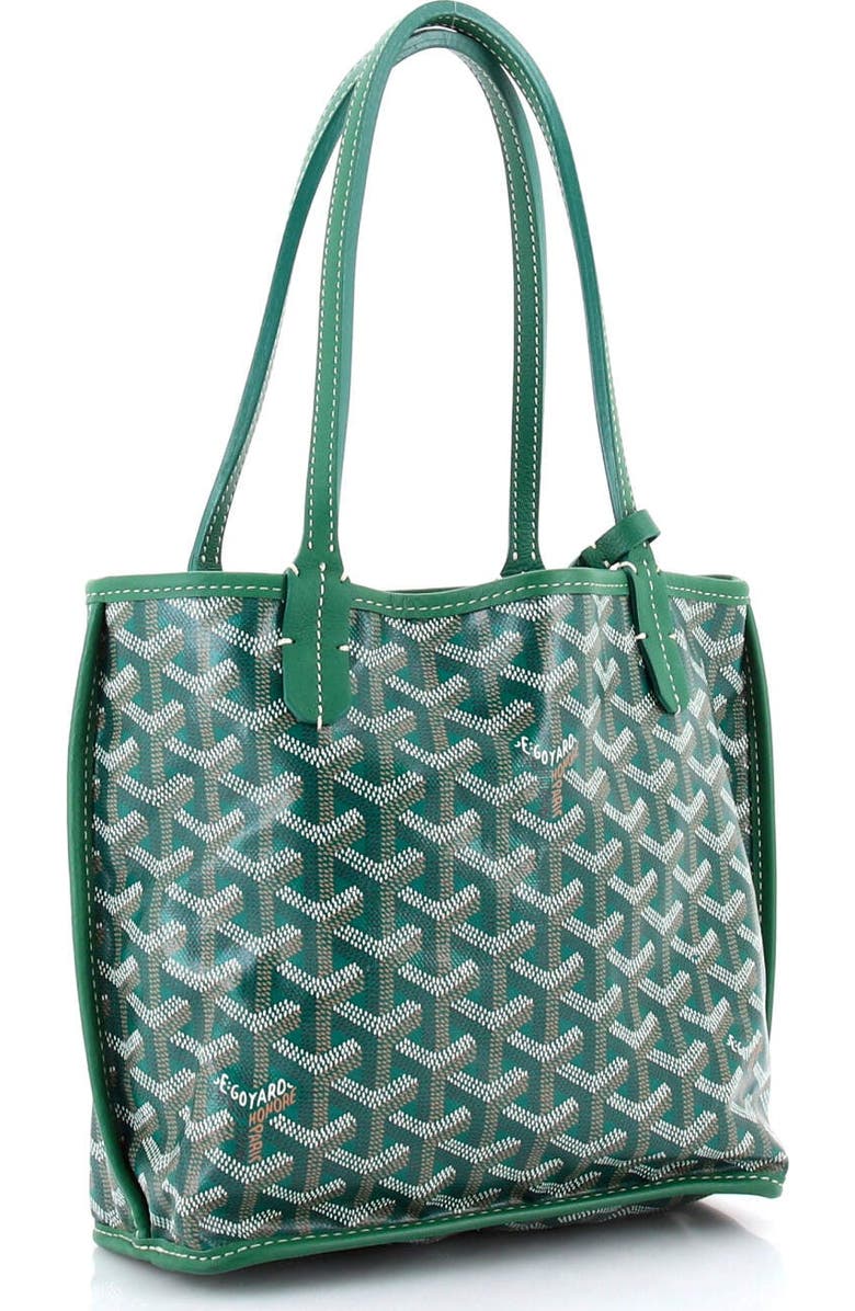 Pre-Owned Goyard Anjou Reversible Tote Coated Canvas Mini, Alternate, color, Green