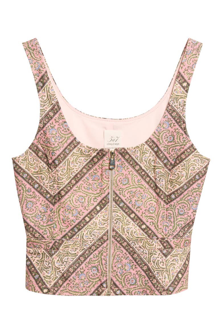 Nicole Paisley Denim Top, Alternate, color, AMOUR PINK MULTI