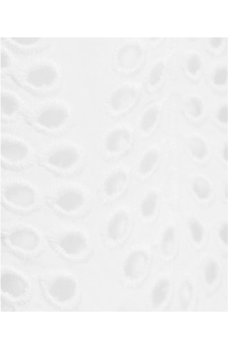 Lands' End Long Sleeve Eyelet Mini Popover Dress, Alternate, color, 