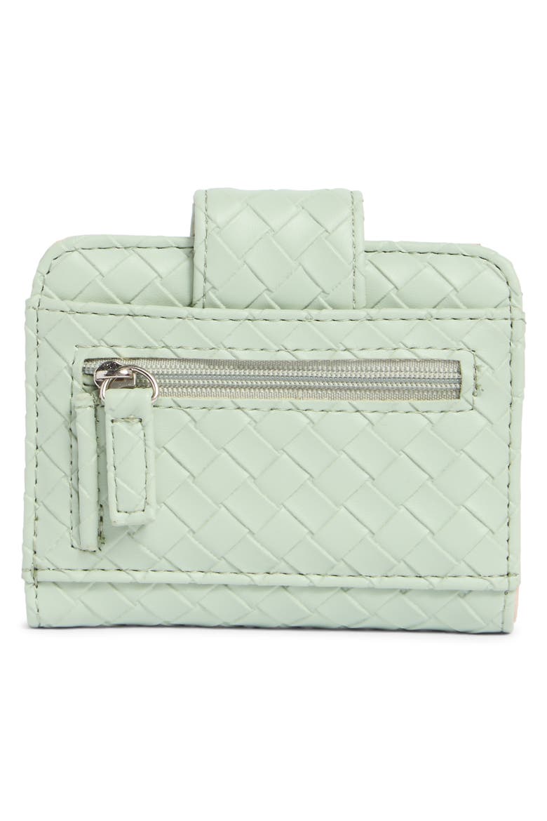 Pixie Woven Snap Bifold Wallet, Alternate, color, THYME WOVEN