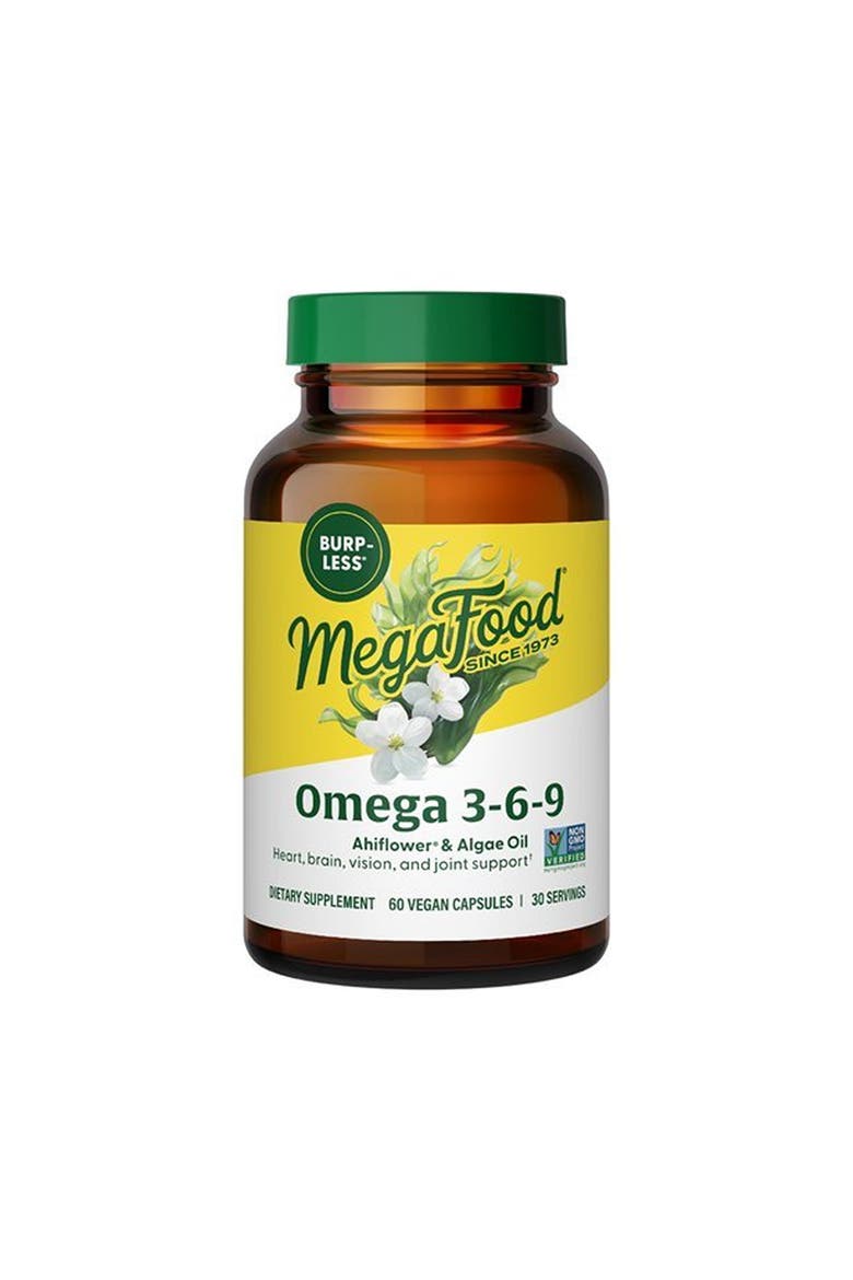 Vegan Omega 3 6 9, Burp-Less Supplement, 600 mg Plant-Based Omega 3 & 150 mg Dha Per Serving, 60 Liquid Capsules, Main, color, None