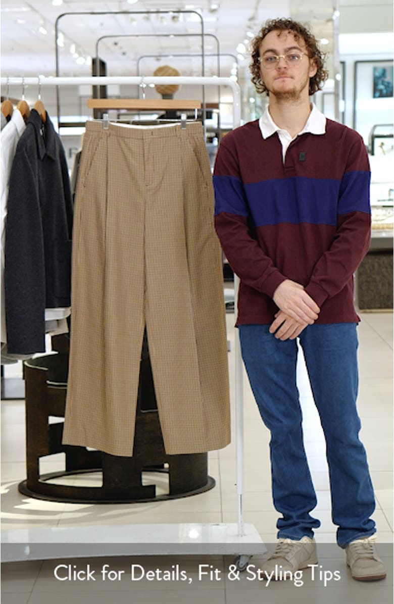 Camille Check Wide Leg Pants, sales video thumbnail