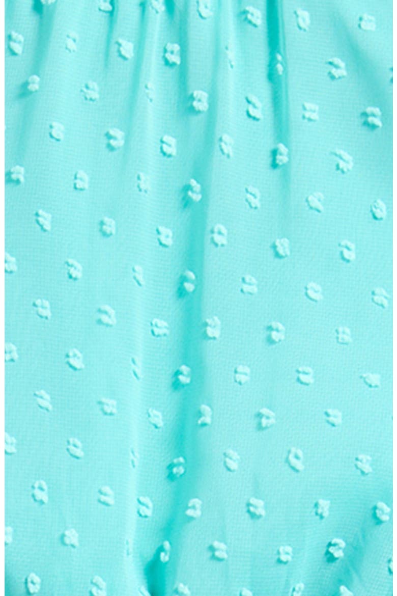 Kids' Clip Dot Hankey Maxi Dress, Alternate, color, TURQUOISE