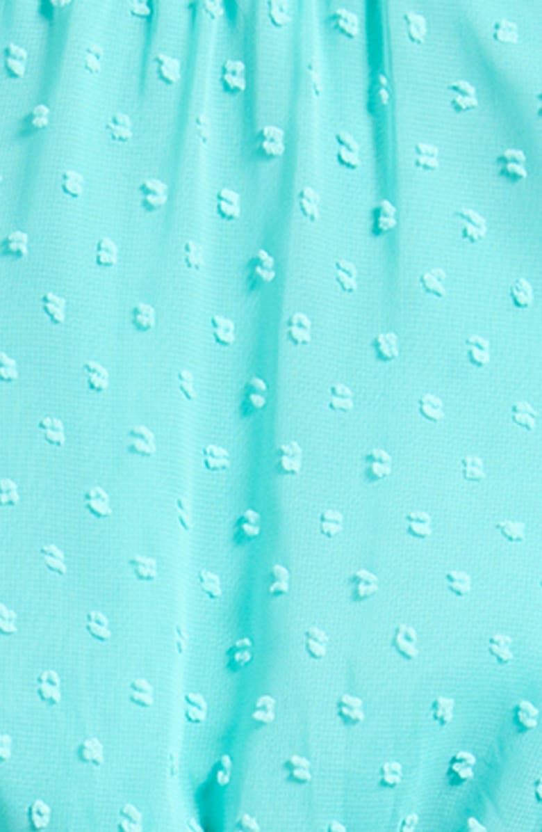 Ava & Yelly Kids' Clip Dot Hankey Maxi Dress, Alternate, color, Turquoise