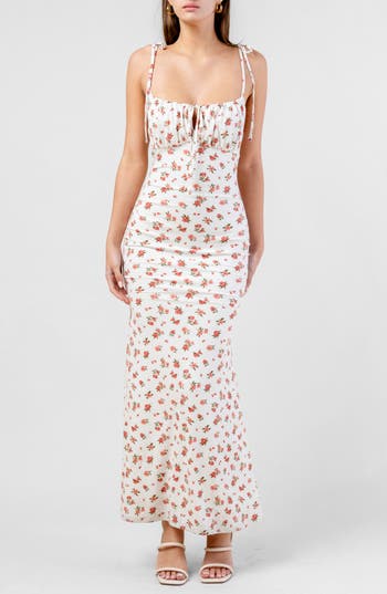 Beivy Rib Knit Body-con Maxi Dress In Red