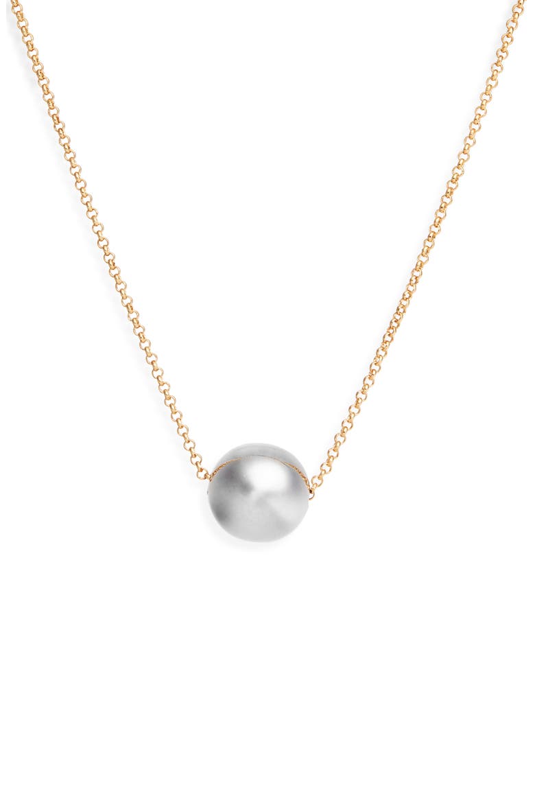 Orb Pendant Necklace, Main, color, DORE/ SILVER