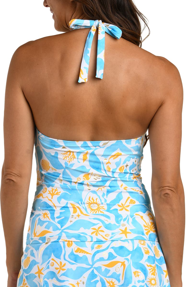 La Blanca Trinket Halter Tankini, Alternate, color, Sky