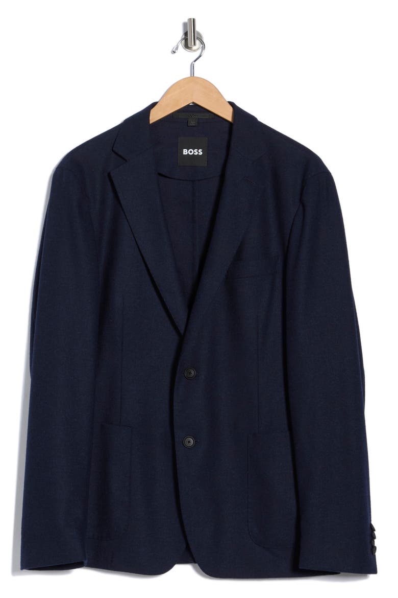 Dark Blue Solid Sport Coat, Alternate, color, DARK BLUE