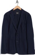 BOSS Dark Blue Solid Sport Coat