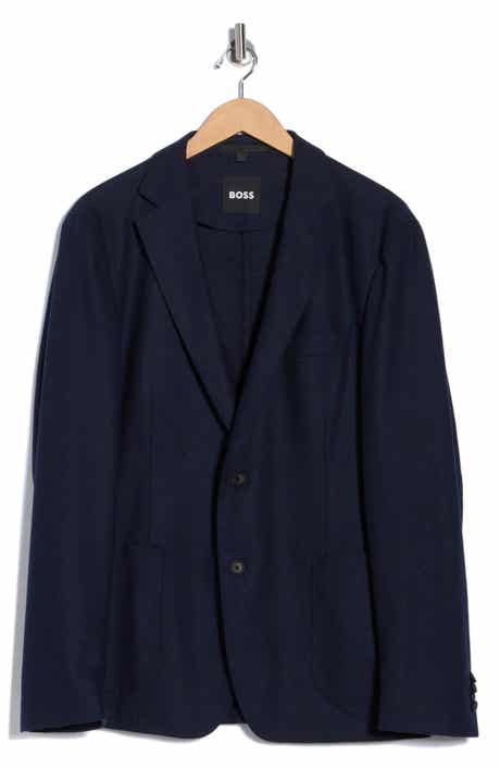 BOSS Dark Blue Solid Sport Coat