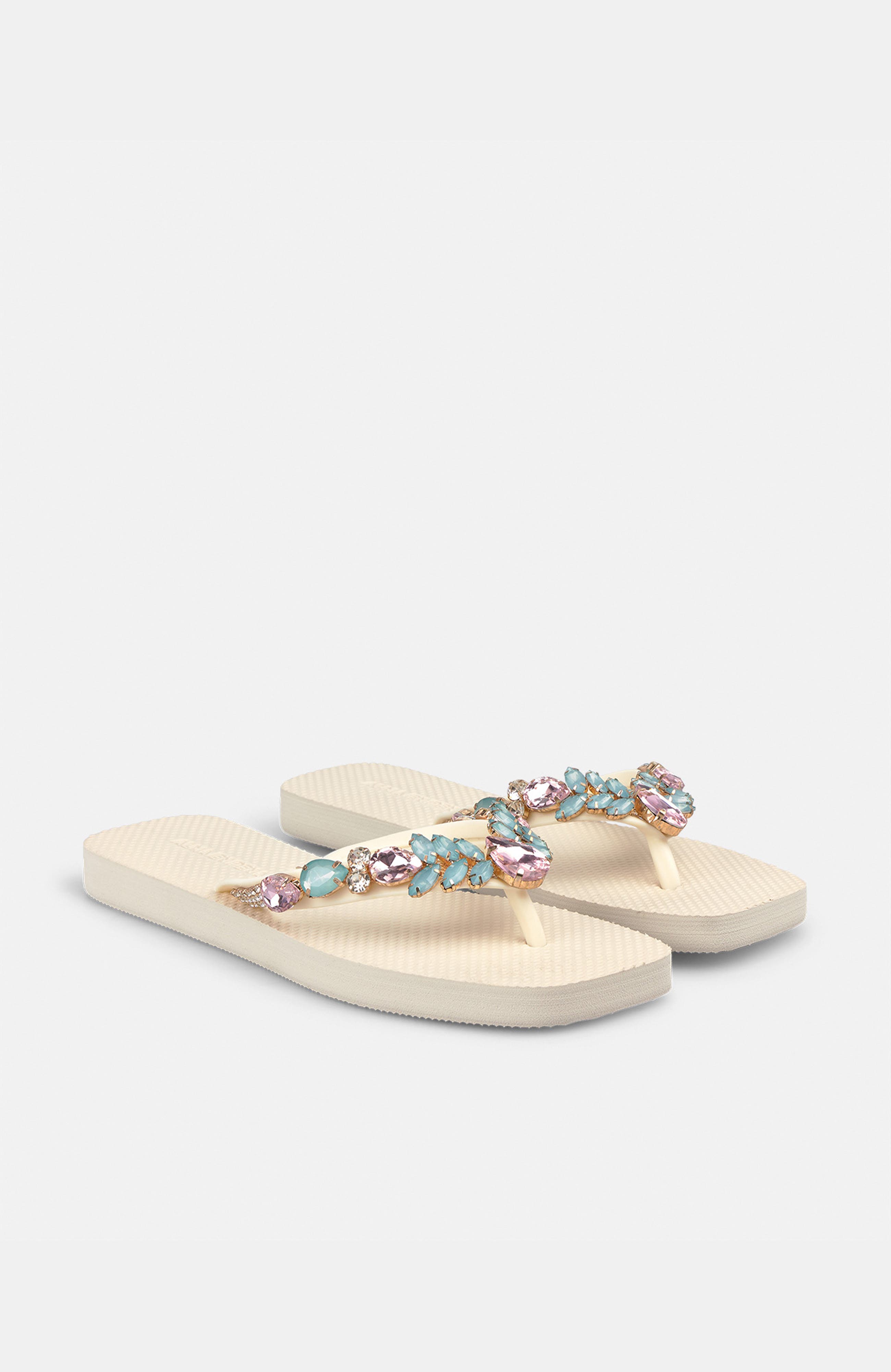 T-Cut Swim Sandal Rhinestones, Alternate, color, Summer White