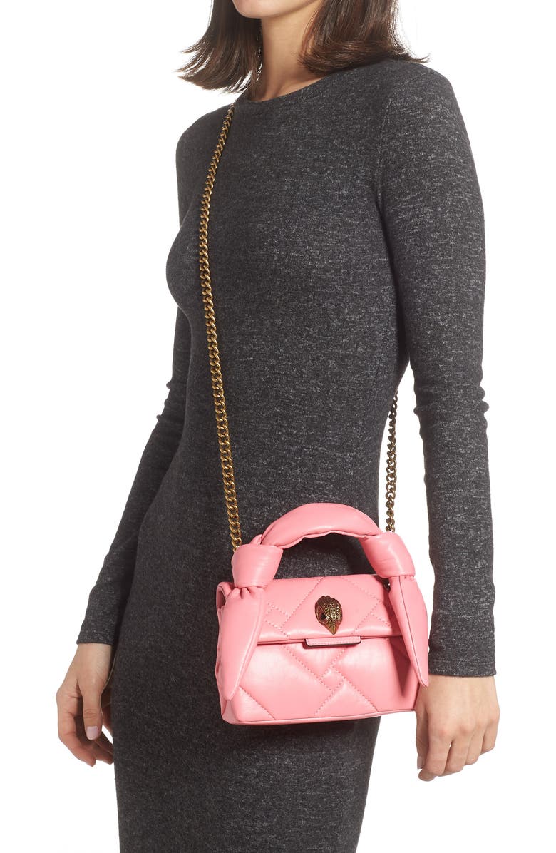 Kurt Geiger London Mini Kensington Knot Handle Quilted Leather Crossbody Bag, Alternate, color,