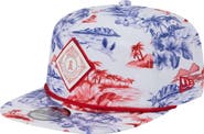 New Era Men's New Era White Los Angeles Angels Printed Island Golfer Snapback Hat