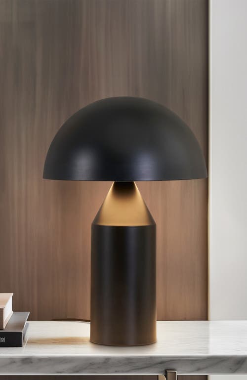 Brightech Venus 9.5" Modern Led Table Lamp With Dome Bowl Shade In Black