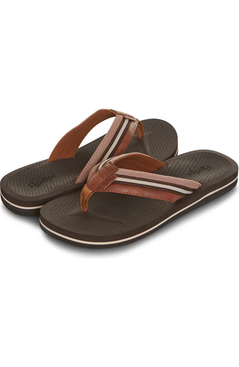 FLOOPI James Canvas Flip Flop, Alternate, color, Brown