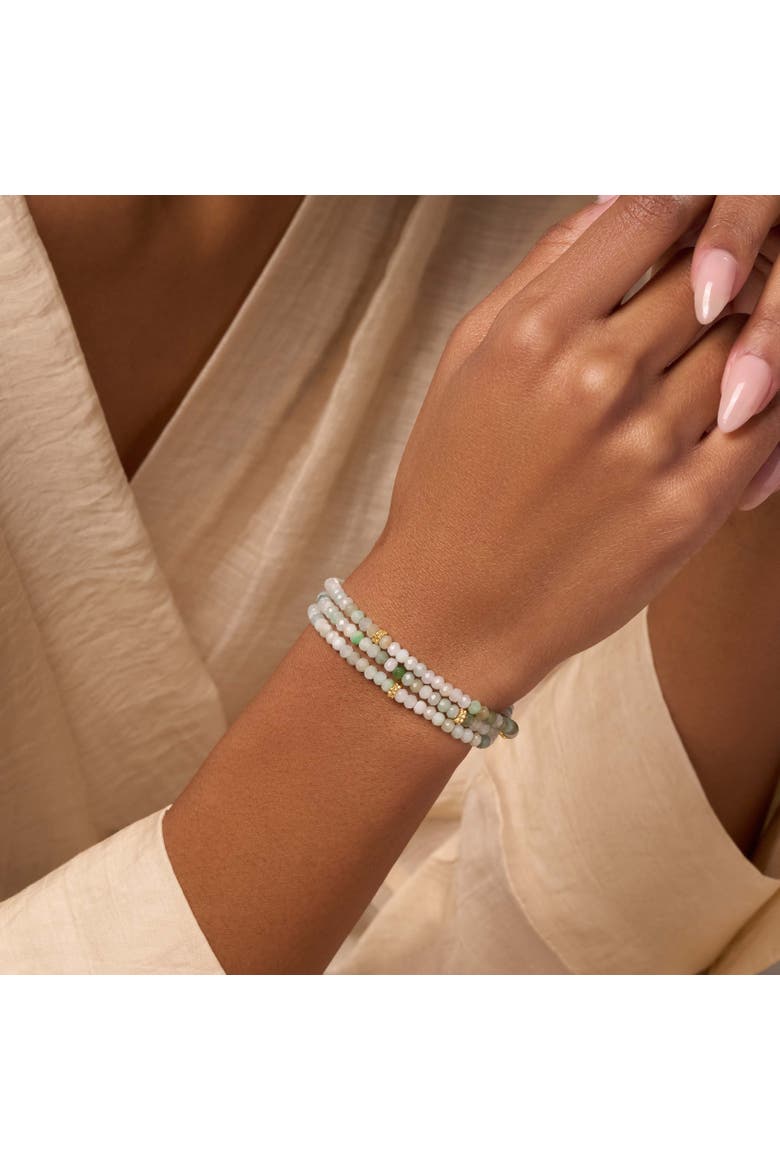 Women's Jade Elephant Gold Plated Wrap Bracelet - Manifest Abundance, Alternate, color, Pastel Green/Gold