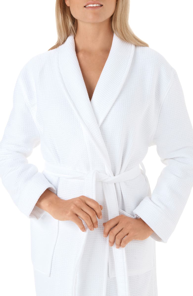 The White Company Unisex Waffle Terry Robe, Alternate, color, 