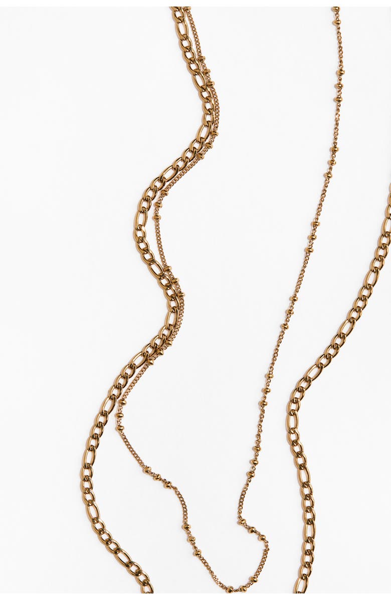 H&M Waterproof Two-strand Necklace, Alternate, color, Gold-Colored
