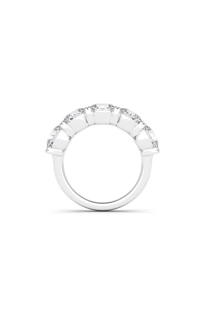 HauteCarat 5-Stone Lab Created Diamond Anniversary Ring, Alternate, color, White Gold