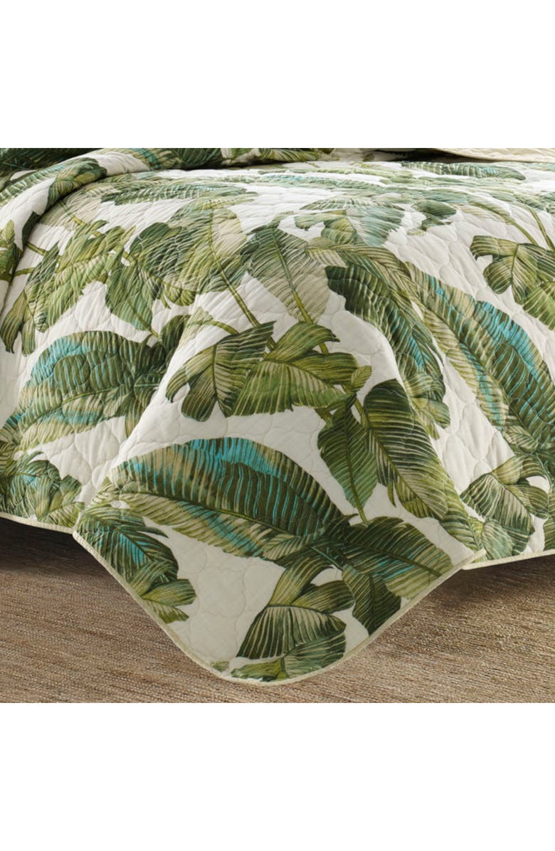 Tommy Bahama Fiesta Palms Cotton Quilt & Sham Set, Alternate, color, Palm Green