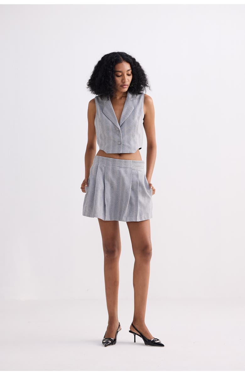Reistor Cotton Tweed Skorts, Alternate, color, Steel Breeze