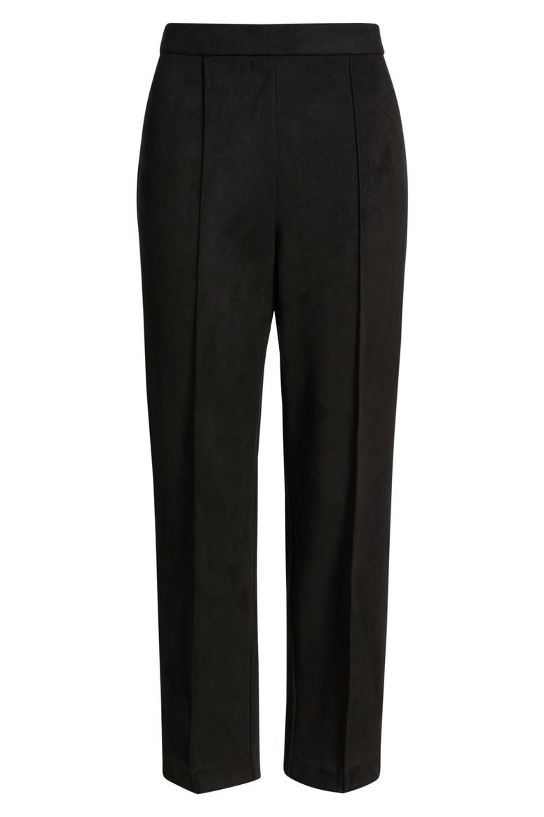 Pintuck Straight Leg Ankle Pants, Alternate, color, ANNE BLACK