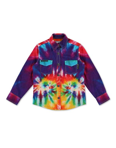 Denim Shirt Ls Tie Dye Girl