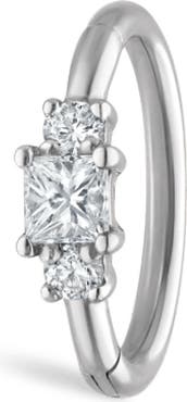 MARIA TASH Princess Cut Diamond Clicker Earring