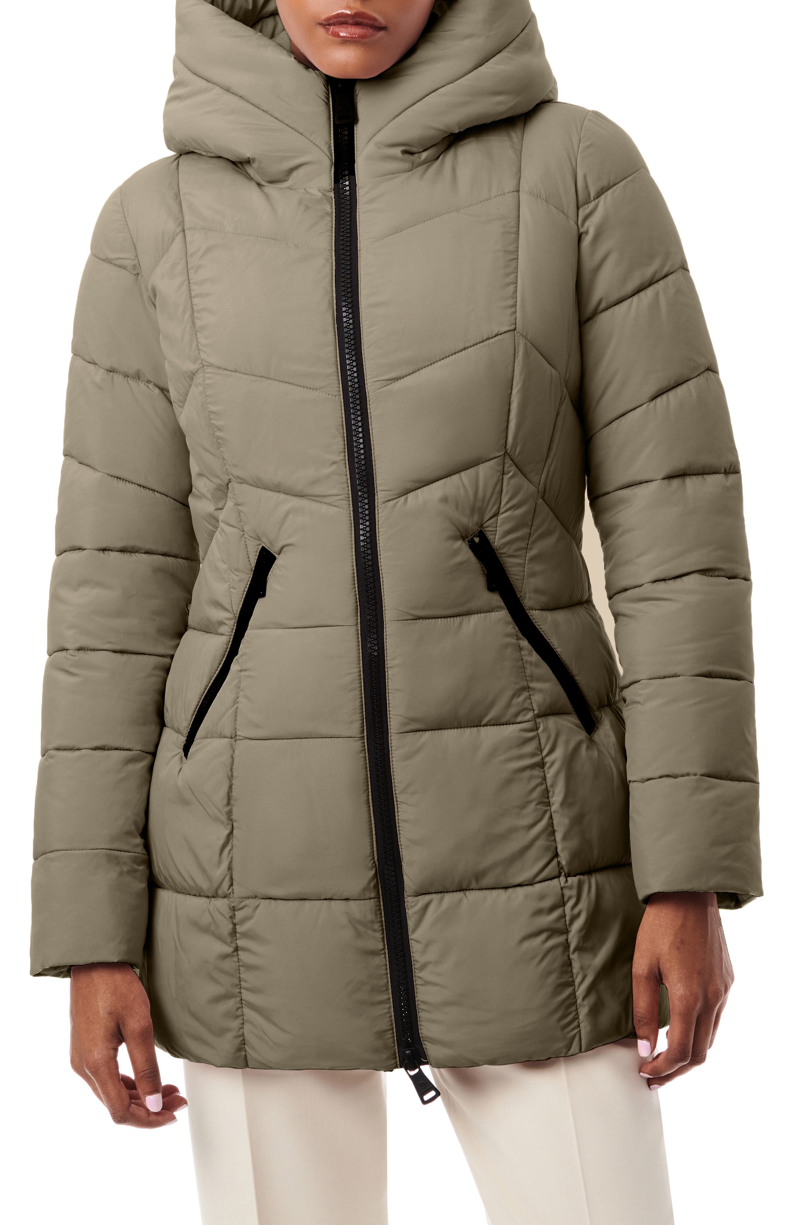 Bernardo Hooded Water Resistant Puffer Jacket