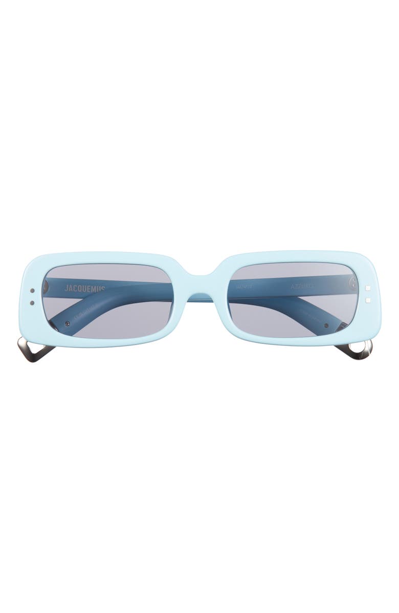 Jacquemus Azzuro 55mm Rectangular Sunglasses, Main, color, Blue