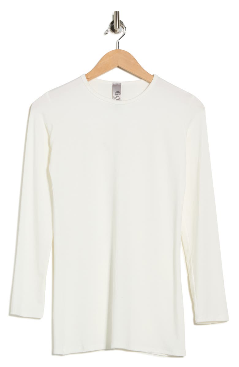 GO COUTURE Long Sleeve T-Shirt, Main, color, White Interlock
