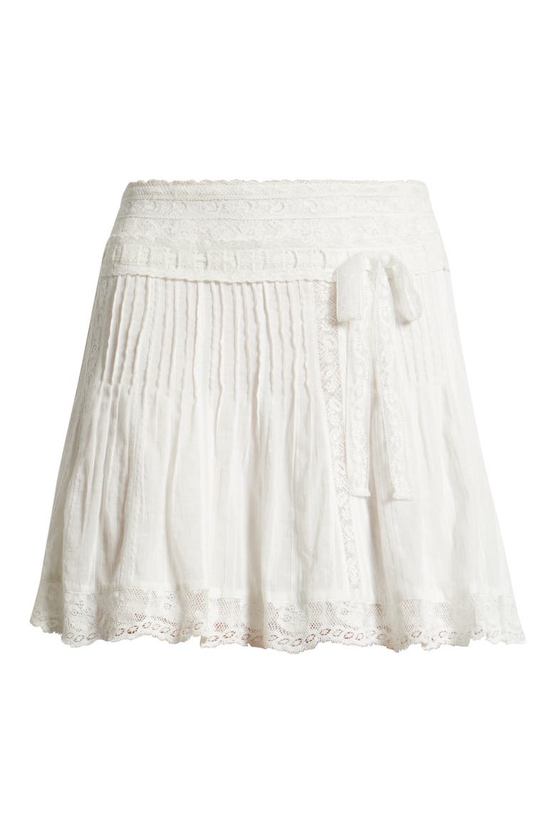 Solena Lace Miniskirt, Alternate, color, WHITE