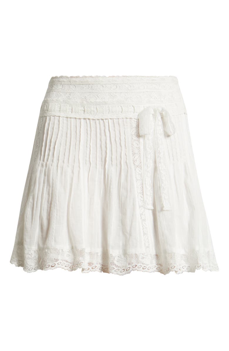 LoveShackFancy Solena Lace Miniskirt, Main, color, White