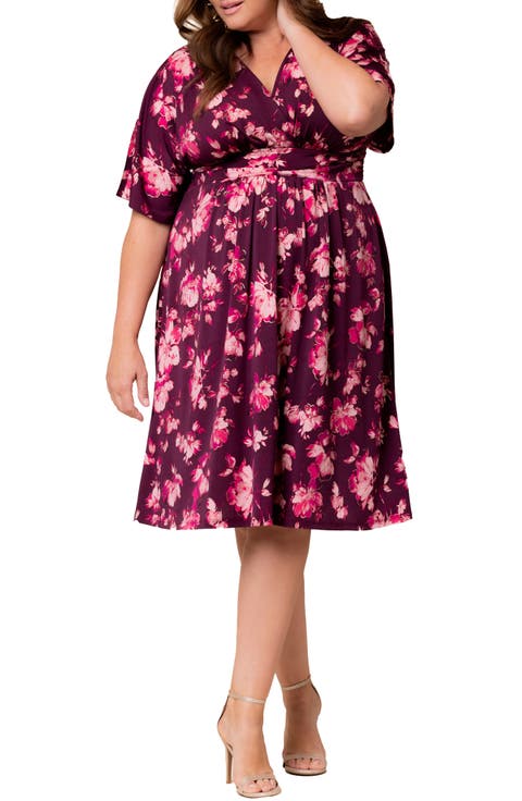 Gia Floral Midi Dress (Plus)