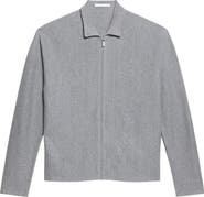 Helmut Lang Linen & Cotton Blend Zip Cardigan