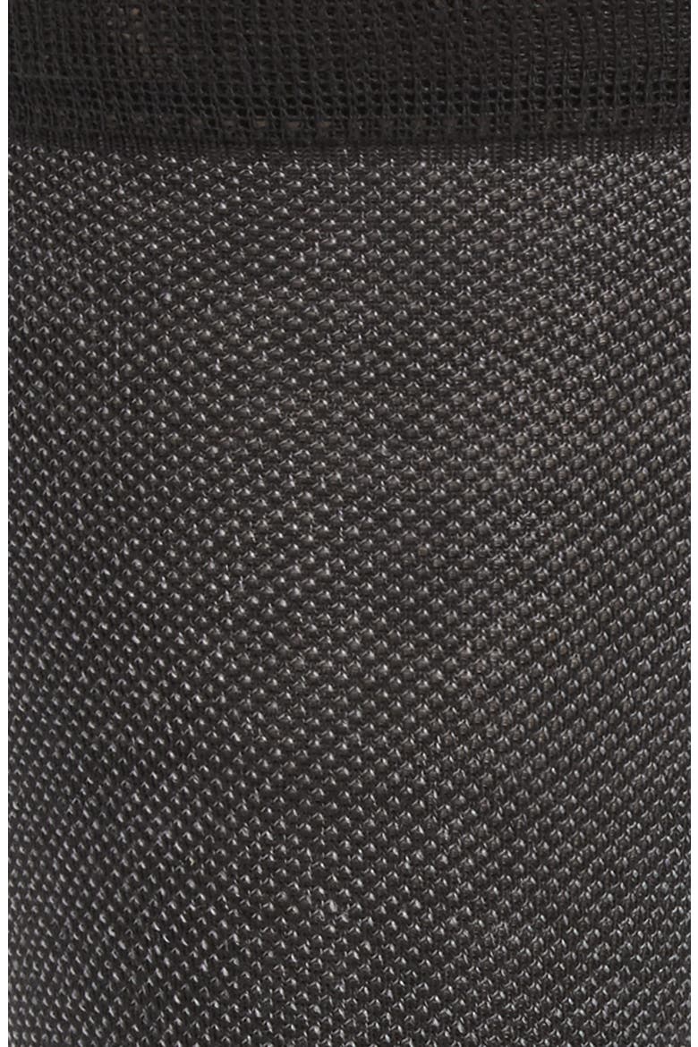Piqué Texture Crew Socks, Alternate, color, BLACK