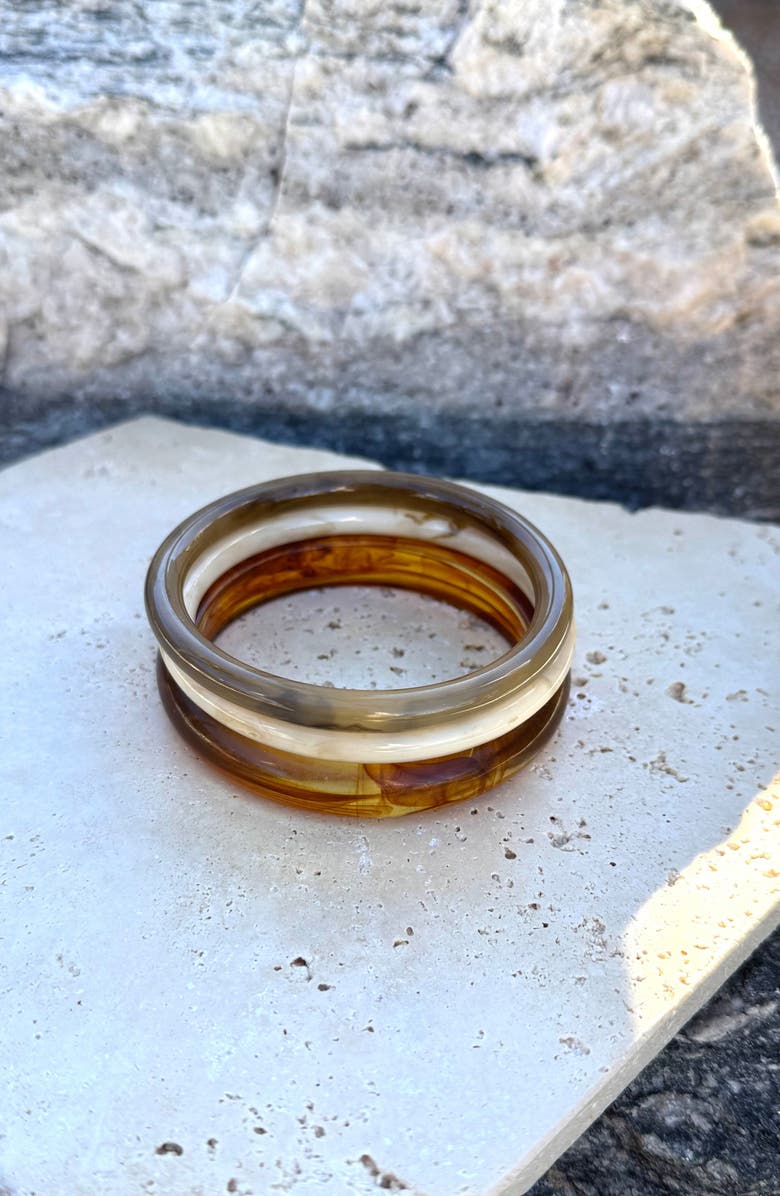 Adornia Set of 3 Resin Bangle Bracelets, Alternate, color, 