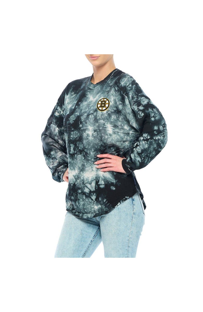 FANATICS Women's Fanatics Branded Black Boston Bruins Crystal-Dye Long Sleeve T-Shirt, Main, color, Black