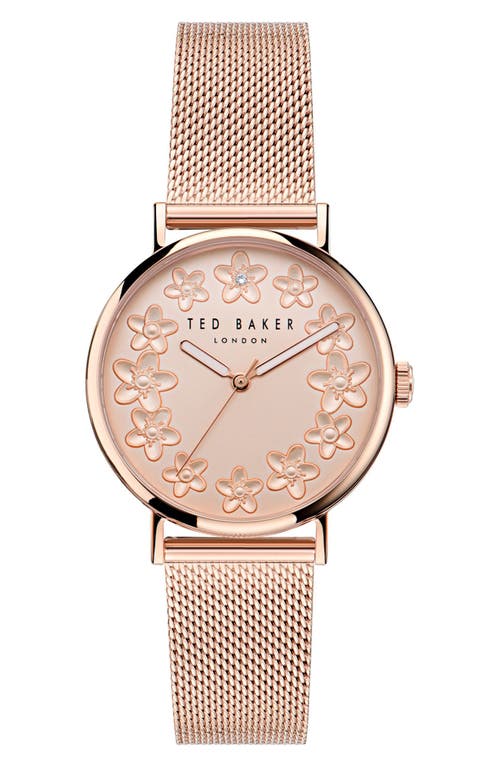 Ted Baker London Phylipa Blossom Watch, 37mm in Rose Gold-Tone 