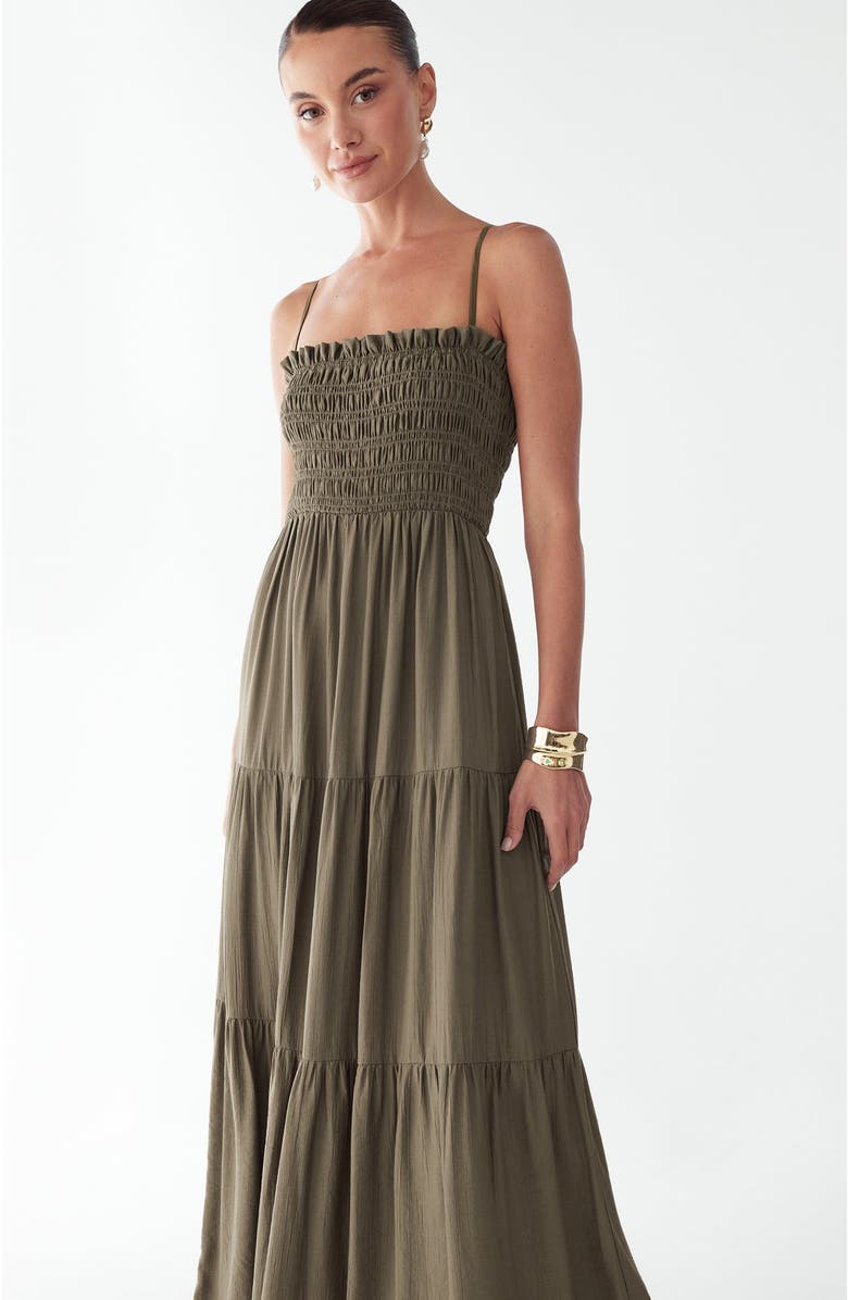 ST MRLO Lennie Maxi Dress, Alternate, color, Olive