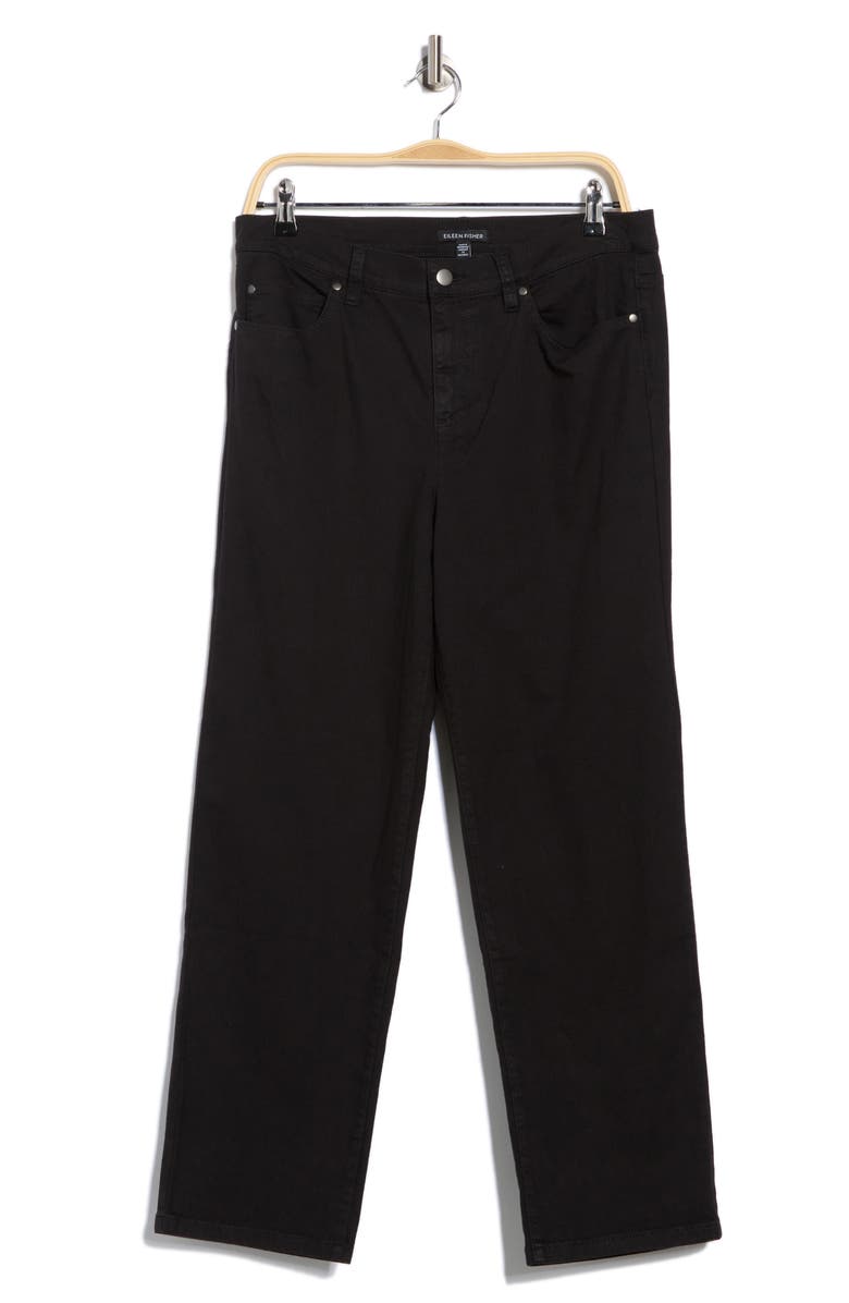 Eileen Fisher High Waist Ankle Straight Leg Organic Cotton Jeans, Alternate, color, 