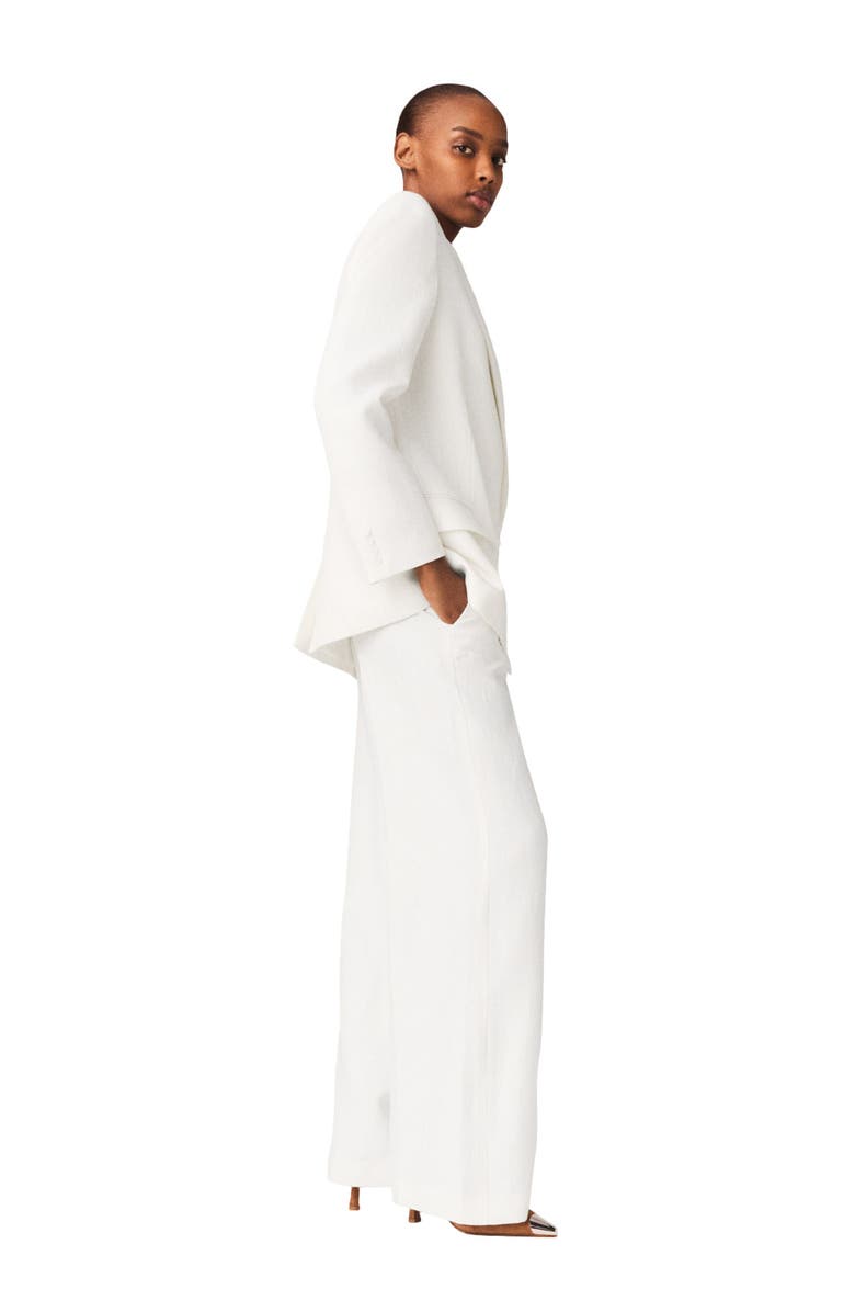 maje Double-breasted suit jacket, Alternate, color, White