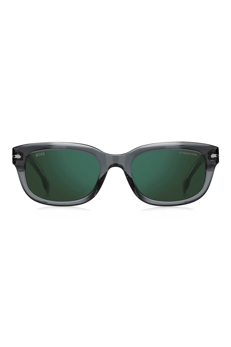 53mm Rectangular Sunglasses, Main, color, GREY