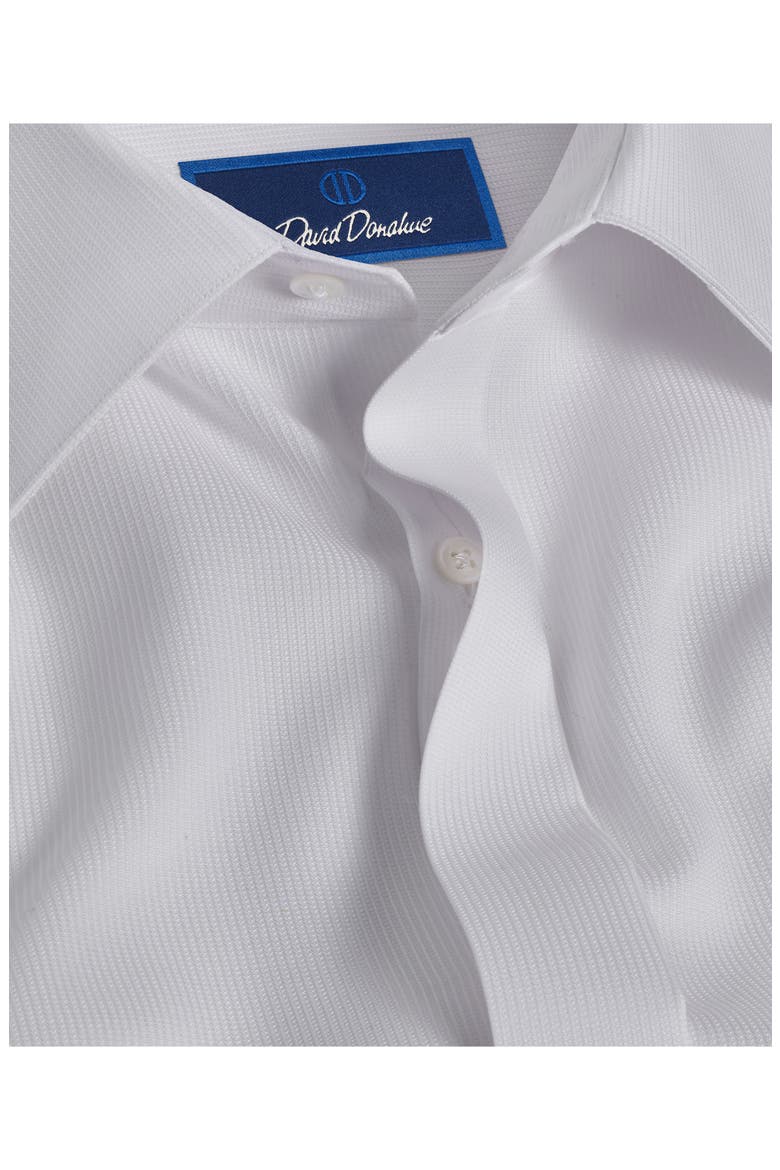 Trim Fit French Cuff Covered Placket Formal Shirt, Alternate, color, WHITE