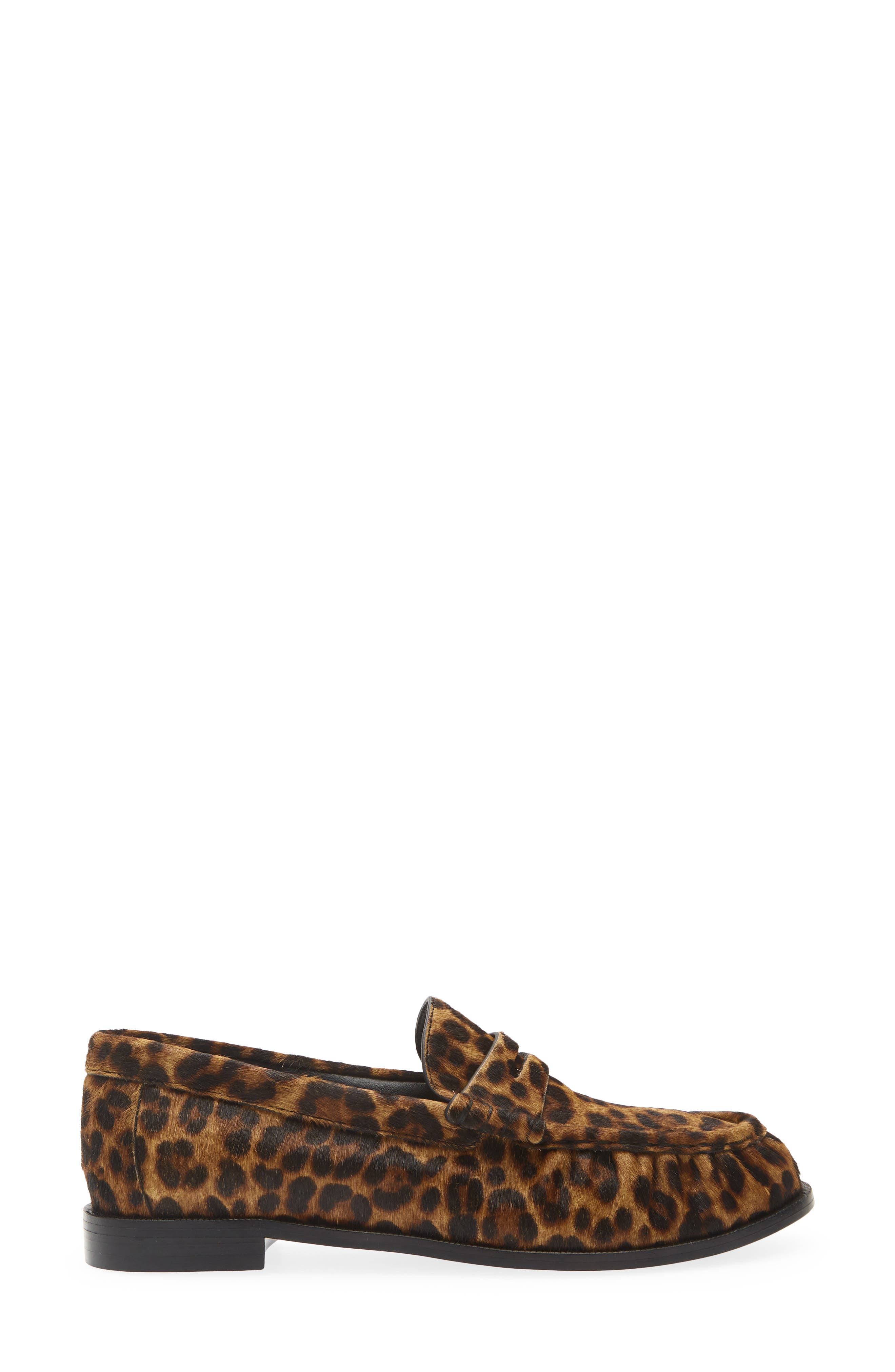 Lexi Penny Loafer, Alternate, color, LEOPARD HAIR CALF