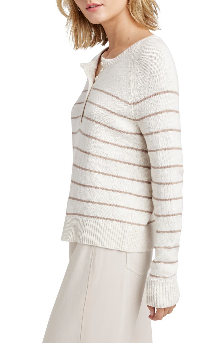 Splendid Serafina Stripe Henley Sweater, Alternate, color, 