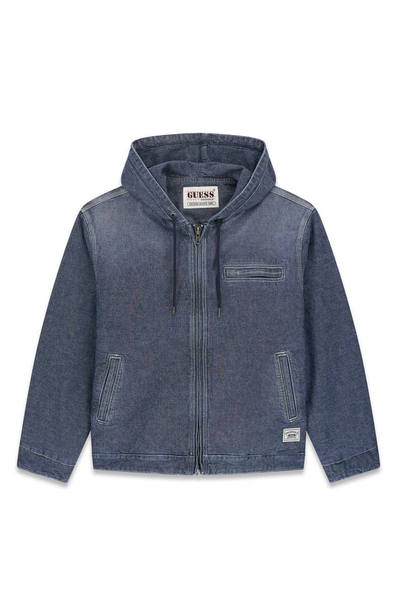 GUESS ORIGINALS Hooded Canvas Utility Jacket, Main, color, Gmec-Light