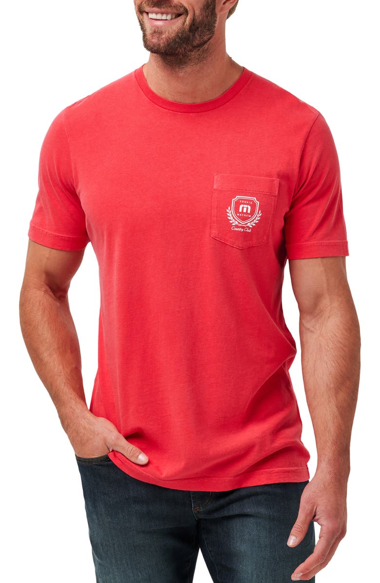 TravisMathew Local Favorite Patch Pocket Graphic T-Shirt, Main, color, Red